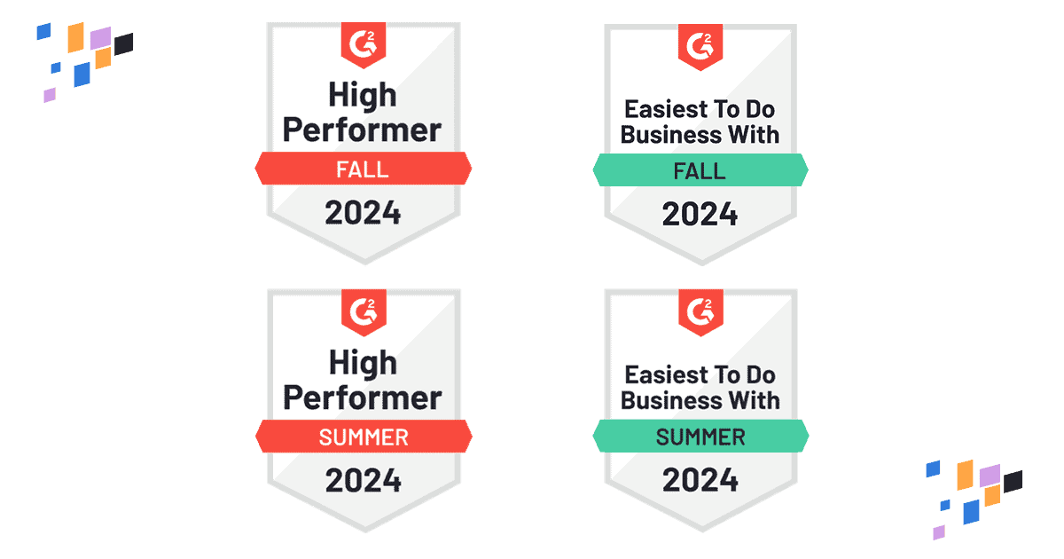 InGenius Summer and Fall 2024 G2 badges